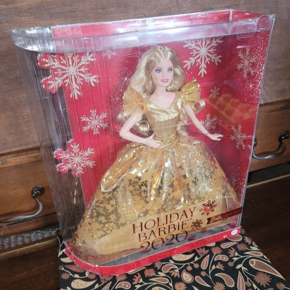 Barbie 2020 Holiday Blonde Barbie, Open Box - Picture 7 of 17